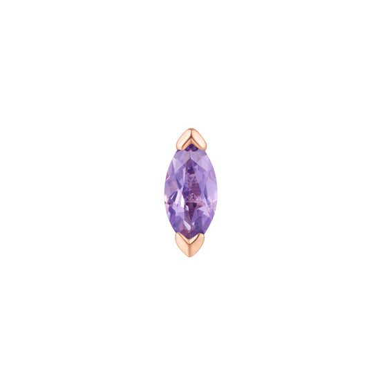 Buddha Jewelry Press Fit Zuri Amethyst Gold Piercing Jewelry > Press Fit Buddha Jewelry Rose Gold  