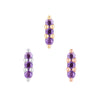 Buddha Jewelry Press Fit Mishka 3 Amethyst Gold Piercing Jewelry > Press Fit Buddha Jewelry