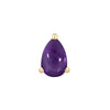 Buddha Jewelry Pear Prong Gold Press Fit with Amethyst Piercing Jewelry > Press Fit Buddha Jewelry