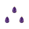 Buddha Jewelry Pear Prong Gold Press Fit with Amethyst Piercing Jewelry > Press Fit Buddha Jewelry