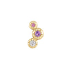 Buddha Jewelry Press Fit Dig It Amethyst with Pink Sapphire Gold Piercing Jewelry > Press Fit Buddha Jewelry Yellow Gold  