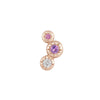 Buddha Jewelry Press Fit Dig It Amethyst with Pink Sapphire Gold Piercing Jewelry > Press Fit Buddha Jewelry Rose Gold  