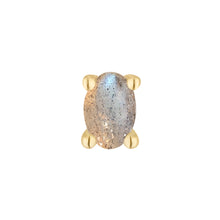  Buddha Jewelry Press Fit Labradorite Oval Gold Piercing Jewelry > Press Fit Buddha Jewelry Yellow Gold  
