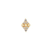 Buddha Jewelry Press Fit Lustre CZ Gold Piercing Jewelry > Press Fit Buddha Jewelry Yellow Gold  