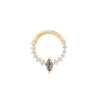 Buddha Jewelry Phantom Clicker Grey Diamond Gold Piercing Jewelry > Clicker Buddha Jewelry Yellow Gold  