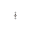 Buddha Jewelry Press Fit Ghost Flower Grey Diamond Gold Piercing Jewelry > Press Fit Buddha Jewelry White Gold