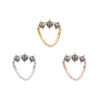 Buddha Jewelry Press Fit Halston Reverse Set Grey Diamond Gold Piercing Jewelry > Press Fit Buddha Jewelry   