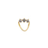 Buddha Jewelry Press Fit Halston Reverse Set Grey Diamond Gold Piercing Jewelry > Press Fit Buddha Jewelry Yellow Gold  