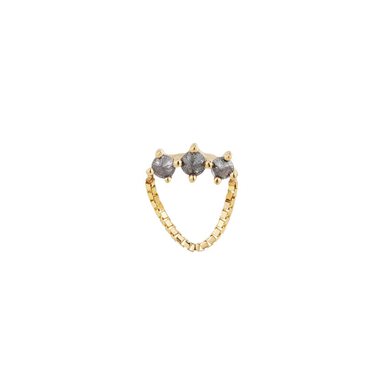Buddha Jewelry Press Fit Halston Reverse Set Grey Diamond Gold Piercing Jewelry > Press Fit Buddha Jewelry Yellow Gold  
