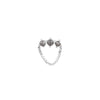 Buddha Jewelry Press Fit Halston Reverse Set Grey Diamond Gold Piercing Jewelry > Press Fit Buddha Jewelry White Gold  