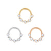 Buddha Jewelry Ariana Clicker Rainbow Moonstone Gold Piercing Jewelry > Clicker Buddha Jewelry   