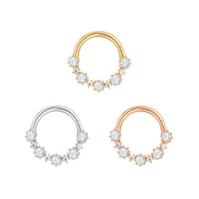  Buddha Jewelry Ariana Clicker Rainbow Moonstone Gold Piercing Jewelry > Clicker Buddha Jewelry   