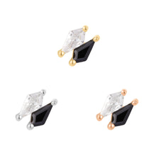 Buddha Jewelry Align Gold Press Fit with Black Spinel + CZ Piercing Jewelry > Press Fit Buddha Jewelry