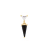 Buddha Jewelry Daring Gold Press Fit with Black Spinel Piercing Jewelry > Press Fit Buddha Jewelry