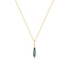RION x Buddha Jewelry Access Gold Necklace with London Blue Topaz Necklaces RION x Buddha Jewelry