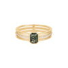 RION x Buddha Jewelry Discovery Gold Finger Ring with Moss Agate Finger Rings RION x Buddha Jewelry