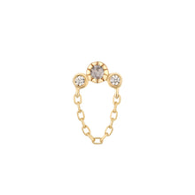  Buddha Jewelry Press Fit Halston Grey Diamond with White Sapphire Gold Piercing Jewelry > Press Fit Buddha Jewelry Yellow Gold  