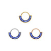 Buddha Jewelry Harmonic Gold Clicker with Lapis Piercing Jewelry > Clicker Buddha Jewelry