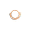 Buddha Jewelry Heart of Gold CZ Clicker Gold Piercing Jewelry > Clicker Buddha Jewelry Rose Gold 16g 5/16"