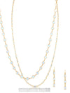 Tresor Rainbow Moonstone Oval Necklace Gold Necklaces Tresor