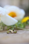 Jennifer Dawes Vine Bud Earrings with Tourmaline Peridot and Diamond