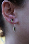 Jennifer Dawes Holy Trinity Earrings with Tourmaline and Diamonds