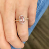 Liven Co. Morganite Finger Ring with Diamonds Gold Finger Rings Liven Co.