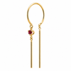 Jack + G Single Chime Earring with Ruby Earrings-Standard Jack + G