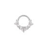 Buddha Jewelry Legacy Clicker CZ Gold Piercing Jewelry > Clicker Buddha Jewelry White Gold  