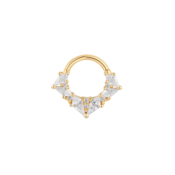Buddha Jewelry Legacy Clicker CZ Gold Piercing Jewelry > Clicker Buddha Jewelry Yellow Gold  