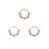 Buddha Jewelry Lola Clicker with Pink Sapphire + Enamel Gold Piercing Jewelry > Clicker Buddha Jewelry