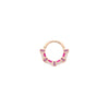Buddha Jewelry Lola Clicker with Pink Sapphire + Enamel Gold Piercing Jewelry > Clicker Buddha Jewelry Rose Gold
