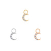 Buddha Jewelry Lunette Charm CZ Gold Piercing Jewelry > Charm Buddha Jewelry   