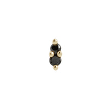  Buddha Jewelry Press Fit Mishka 2 Black Diamond Gold Piercing Jewelry > Press Fit Buddha Jewelry Yellow Gold  