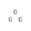 Moroccan Moon Threadless End with Blue Sapphire (Lab Grown) Threadless Ends Buddha Jewelry