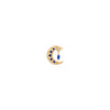 Moroccan Moon Threadless End with Blue Sapphire (Lab Grown) Threadless Ends Buddha Jewelry 14k Yellow Gold Left
