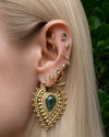 Buddha Jewelry Witching Hour Gold Press Fit with Moss Agate Piercing Jewelry > Press Fit Buddha Jewelry