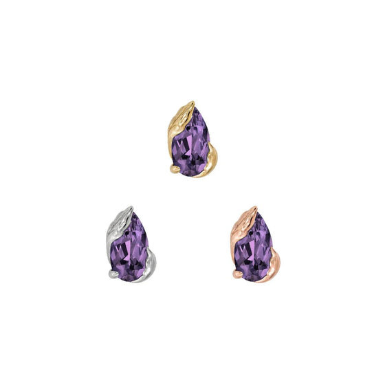 Buddha Jewelry Occasion Press Fit with Amethyst Gold Piercing Jewelry > Press Fit Buddha Jewelry