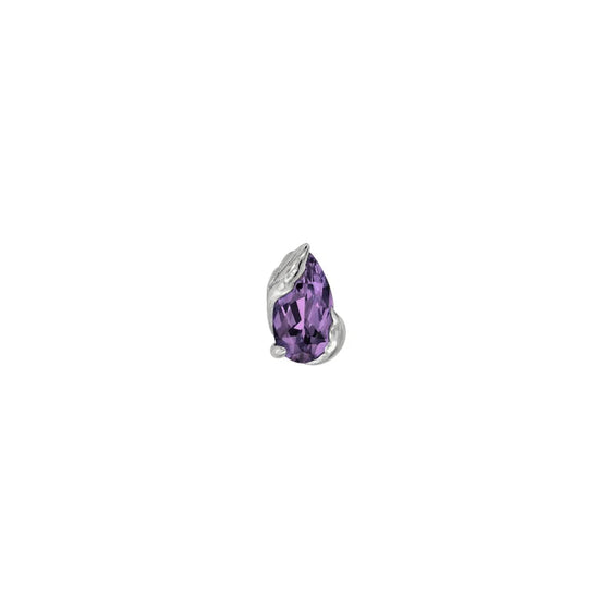 Buddha Jewelry Occasion Press Fit with Amethyst Gold Piercing Jewelry > Press Fit Buddha Jewelry White Gold