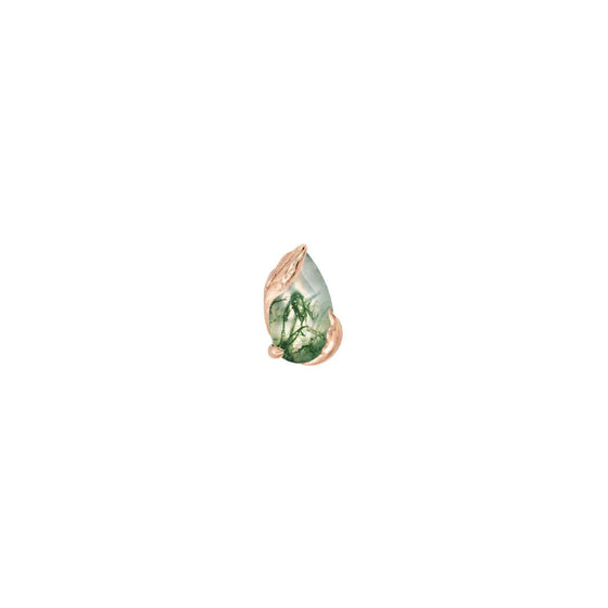 Buddha Jewelry Occasion Press Fit with Moss Agate Gold Piercing Jewelry > Press Fit Buddha Jewelry Rose Gold