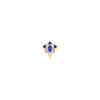Oleander Threadless End with Blue Sapphire (Lab Grown) Threadless Ends Buddha Jewelry 14k Rose Gold