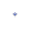 Oleander Threadless End with Blue Sapphire (Lab Grown) Threadless Ends Buddha Jewelry 14k White Gold