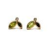 Jennifer Dawes Vine Bud Earrings with Tourmaline Peridot and Diamond