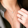 Liven Co. Pave Circle Necklace with Diamonds Necklaces Liven Co.