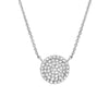 Liven Co. Pave Circle Necklace with Diamonds Necklaces Liven Co.