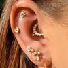 Buddha Jewelry Marbella Press Fit with Mother of Pearl Gold Piercing Jewelry > Press Fit Buddha Jewelry