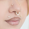 Buddha Jewelry Marbella Press Fit with Mother of Pearl Gold Piercing Jewelry > Press Fit Buddha Jewelry