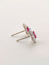 Savio Cluster Earrings with Rubies and Diamonds