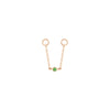 Buddha Jewelry Cable Chain and Round Tsavorite Gold Piercing Jewelry > Chain Buddha Jewelry Rose Gold  