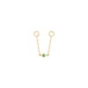 Buddha Jewelry Cable Chain and Round Tsavorite Gold Piercing Jewelry > Chain Buddha Jewelry Yellow Gold  